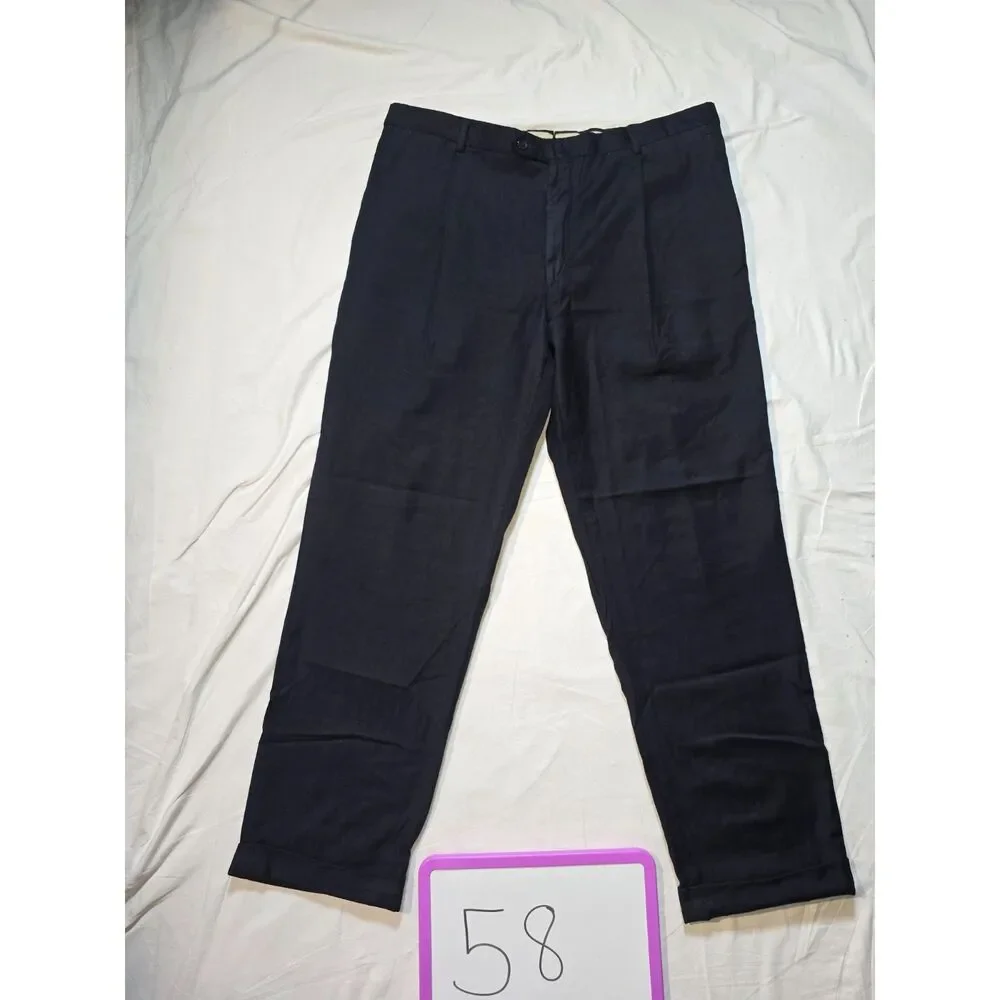 Daniel Cremieux Signature Collection Sz 38R Black Mens Pants Italian Fabric - 58